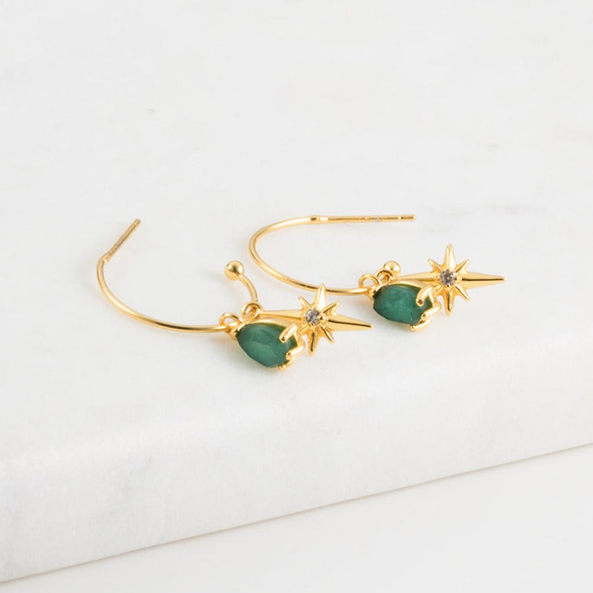 Olivia Earrings Emerald