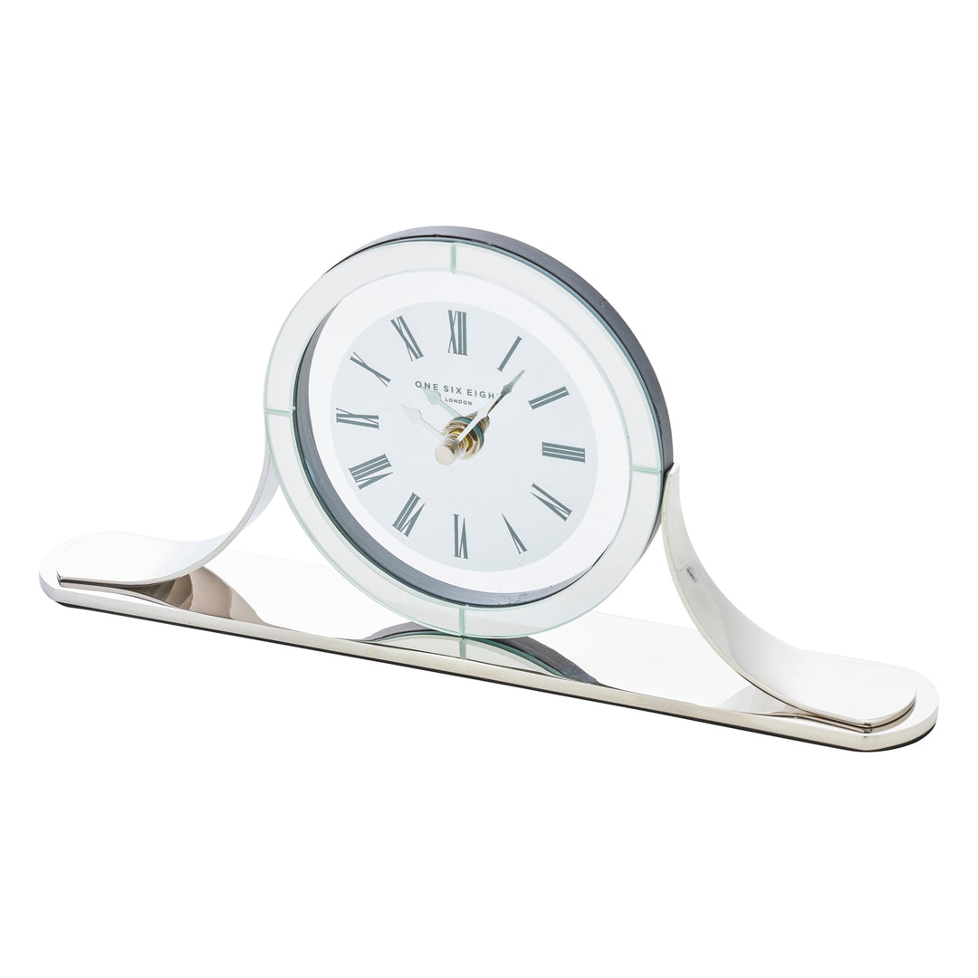 Hamptons Glass Mantle Clock 50cm