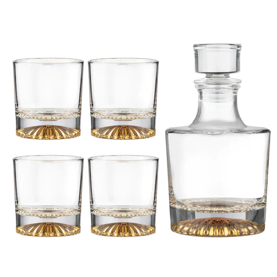 Enzo Gold 5pc Whisky Set