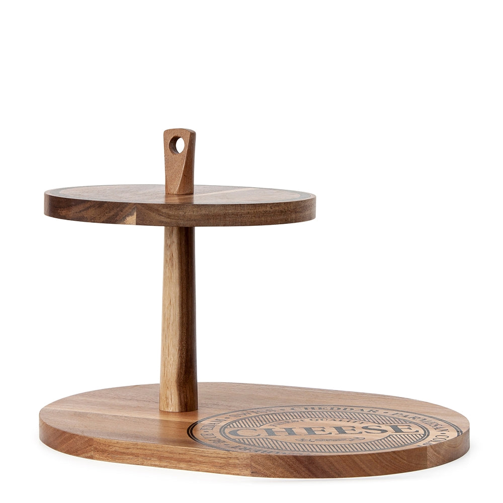 Salt & Pepper Fromage 2 Tier Serving Stand