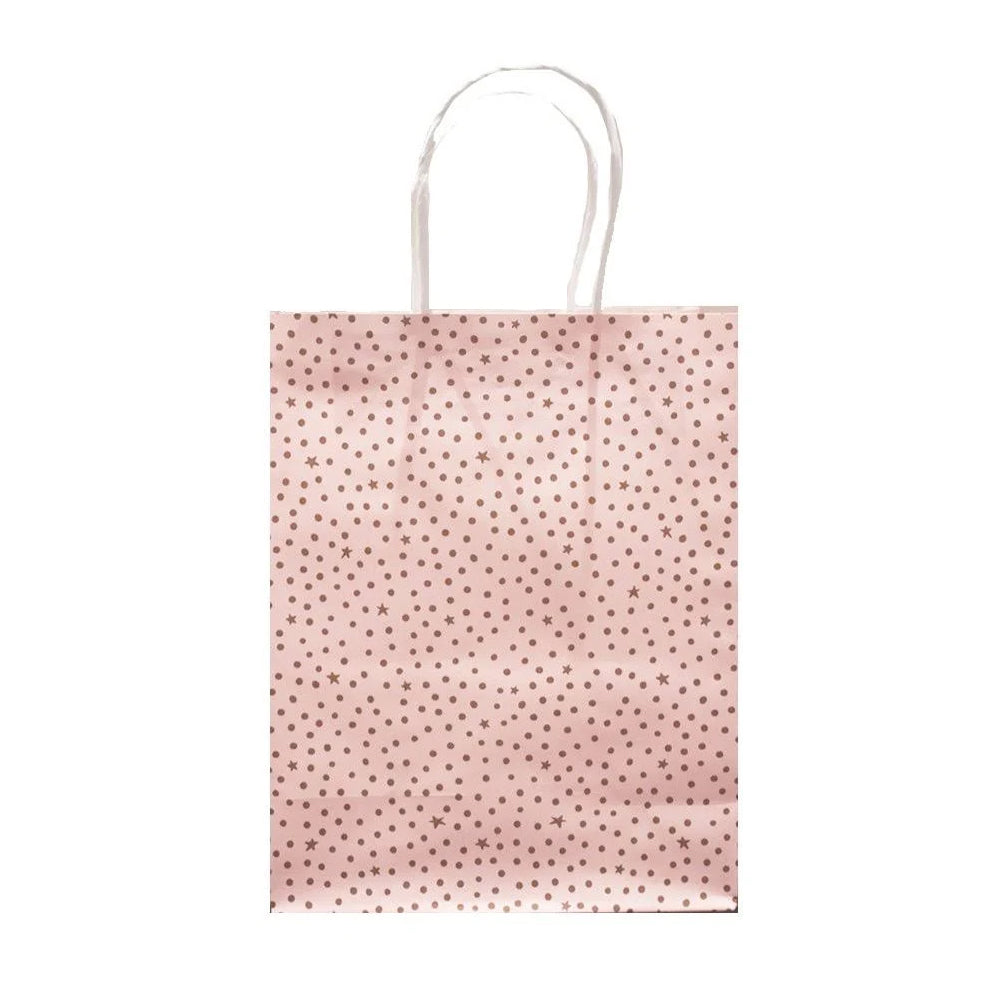 Gift Bag Starry Night Pink/Gold 21x27cm