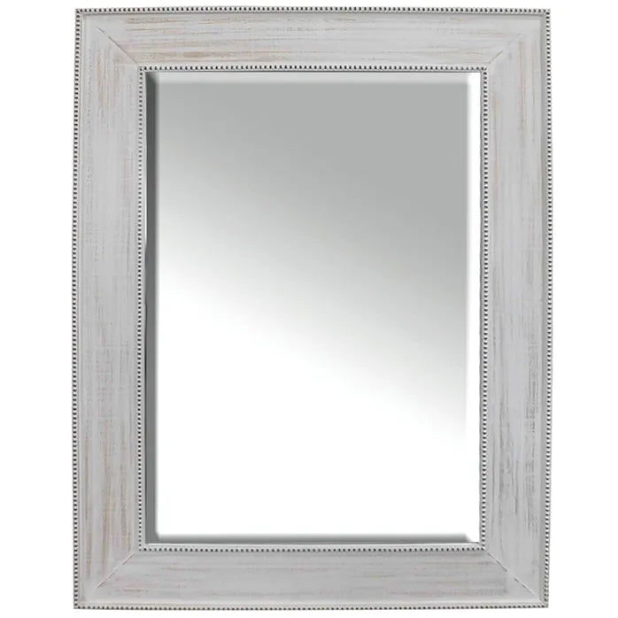 Rania White Wood Mirror 84x114cm