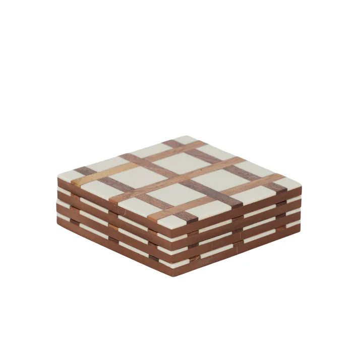 Colson Wood Resin Coasters Set of 4