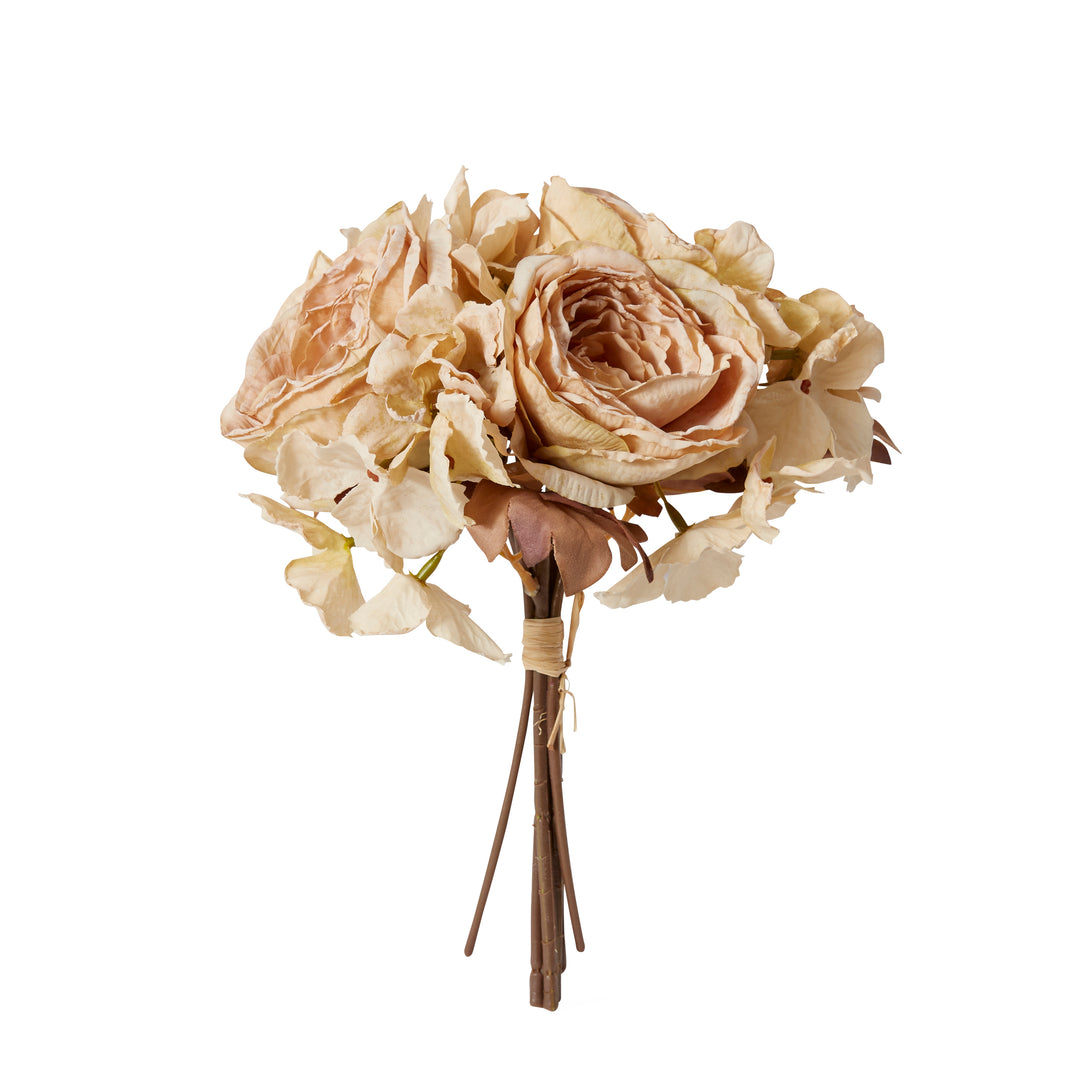 Rose Hydrangea Mix Decor Bouqu Antique Cream 25x25x28cm