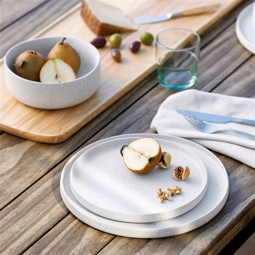 Ecology Domus Set of 4 Dinner Plates Ecru 27cm