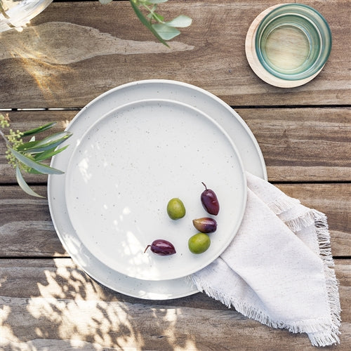 Ecology Domus Set of 4 Dinner Plates Ecru 27cm