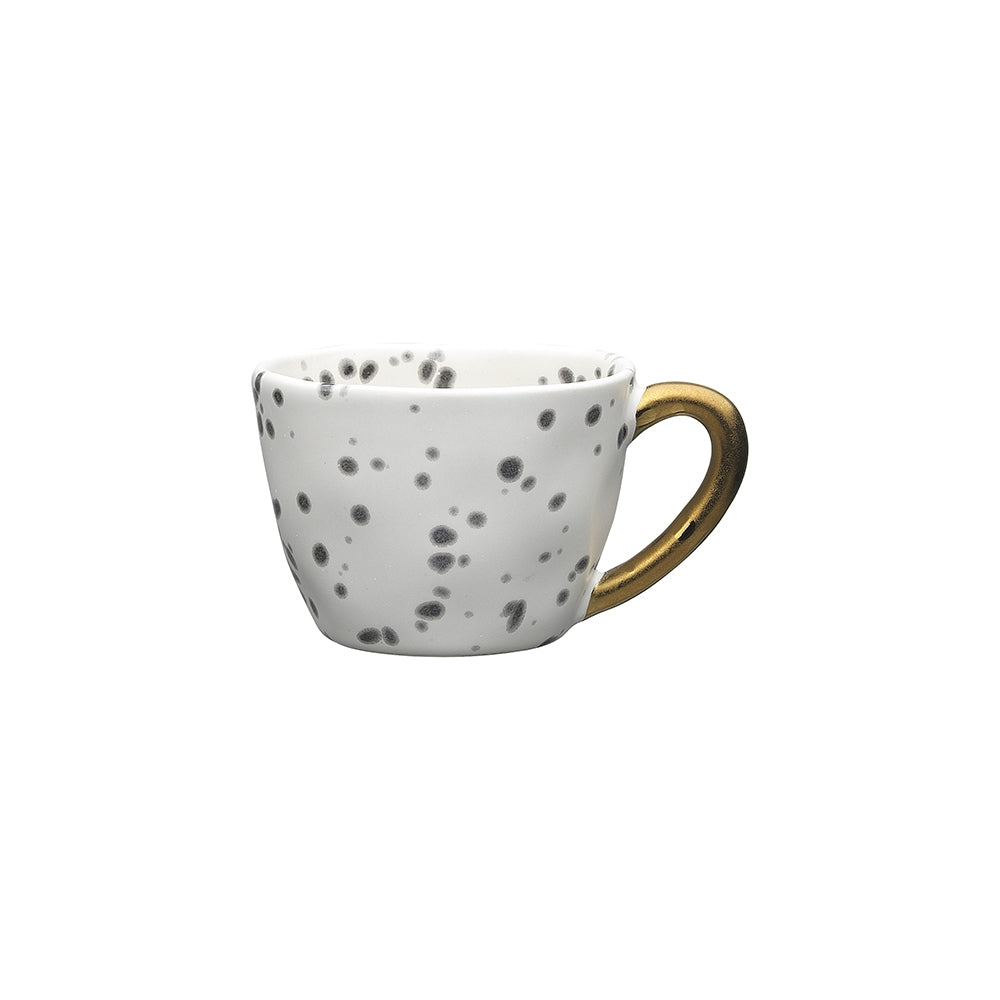 Ecology Speckle Espresso Cup with Gold Handle 60ml Polka
