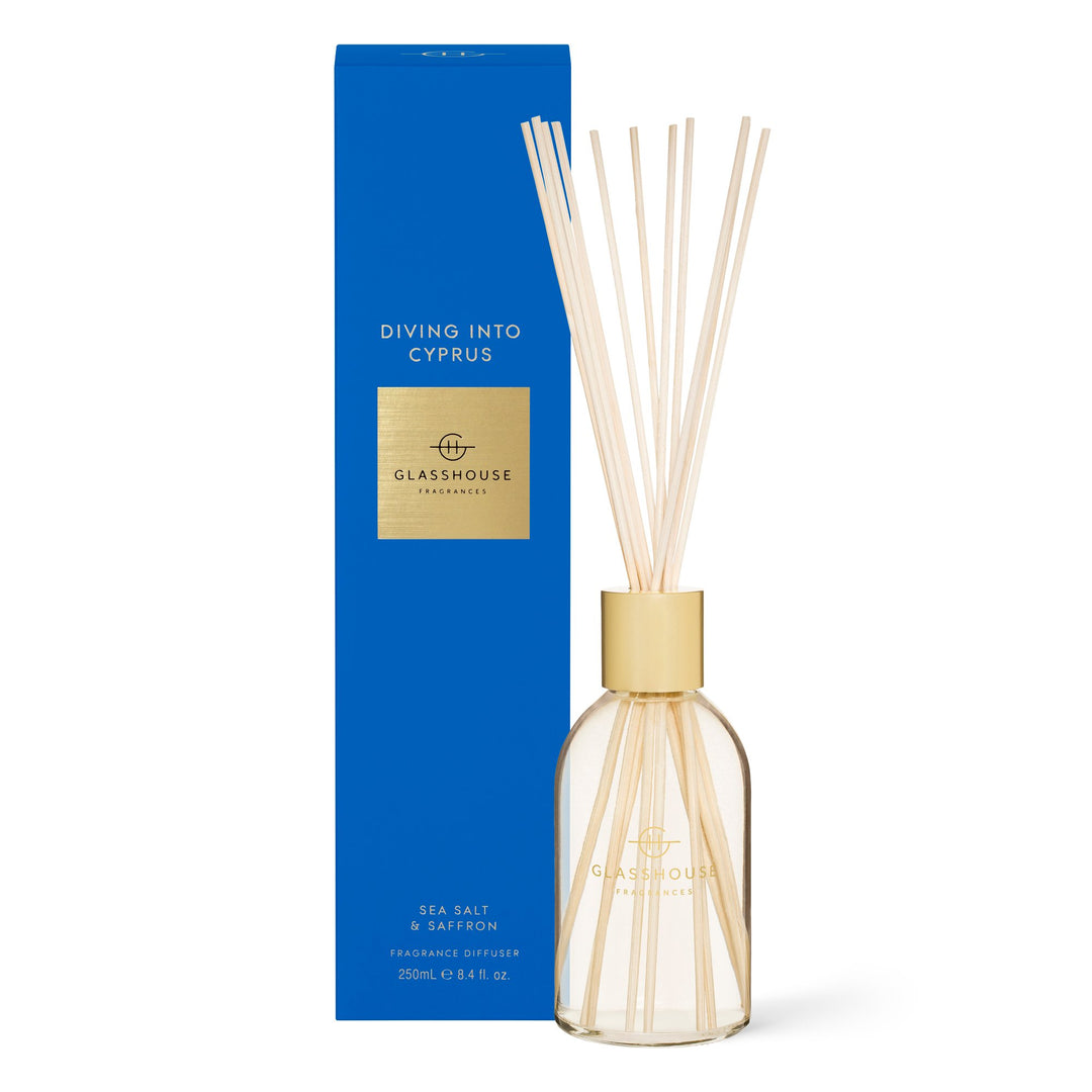 Glasshouse Fragrances Diving Into Cyprus 250mL Diffuser