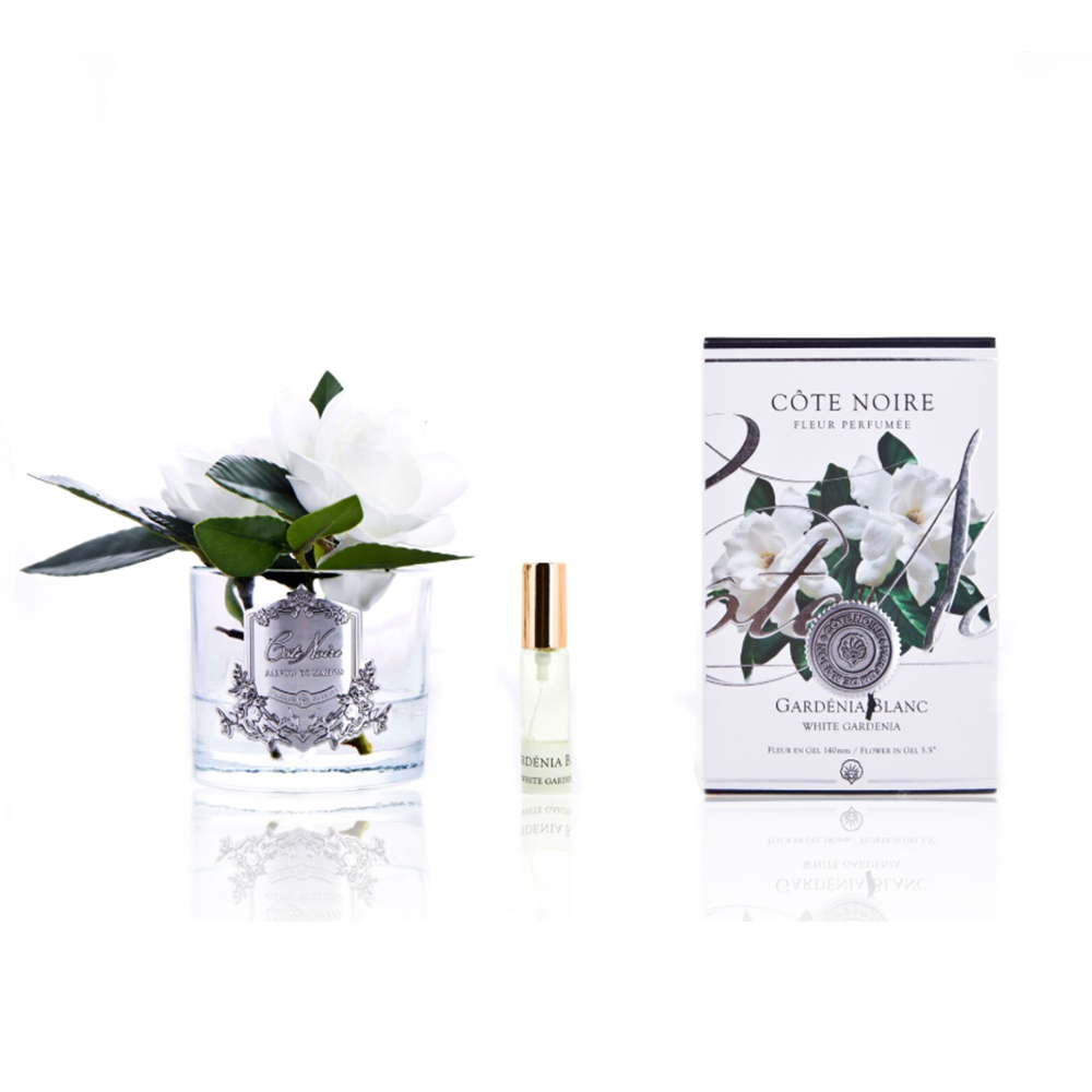 Cote Noire Perfumed Double Gardenia - Frost Glass