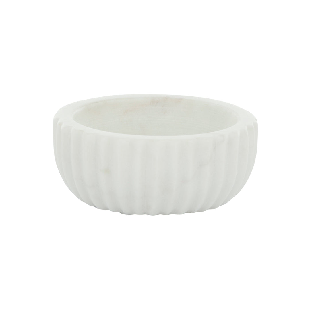 Mara Marble Pinch Bowl White