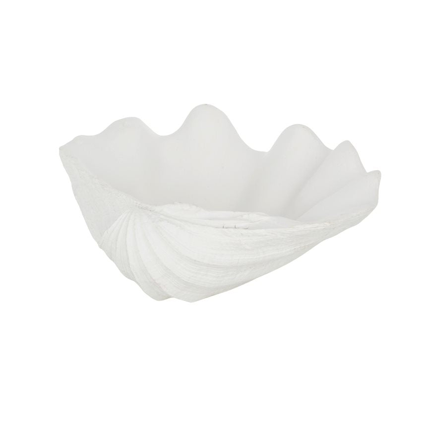 Clam Shell Poly Bowl 18.5x13.5cm White