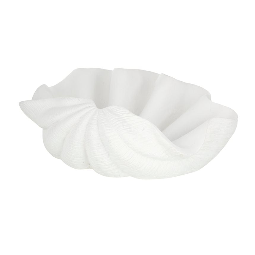Clam Shell Poly Bowl 56x37x18cm White