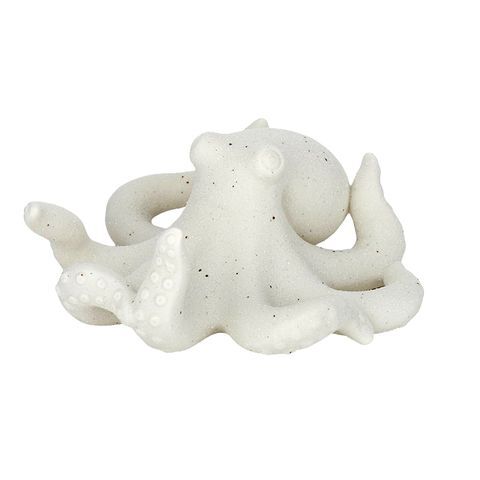 Oswald Octopus Cer Scuplt 15x16cm White