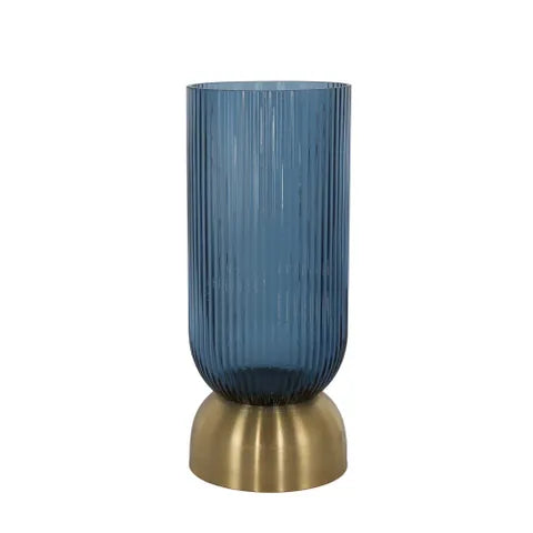 Carson Glass Vase Large Blue