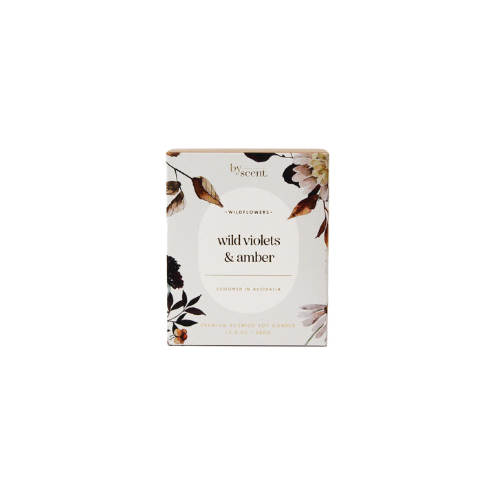 Wildflowers Wild Violets & Amber Candle 400g