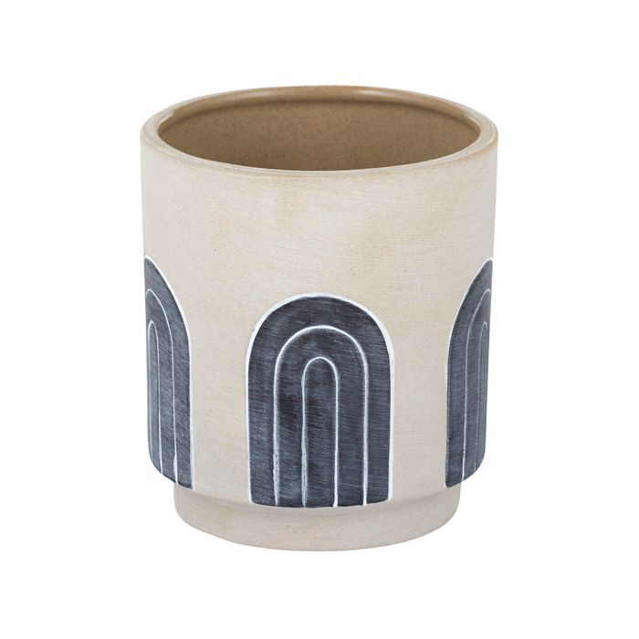 Farrago Ceramic Pot 12x13.5cm White/Blue