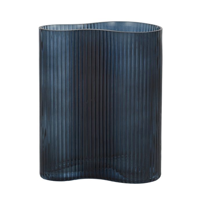 Swell Glass Vase 18x12x24cm Blue