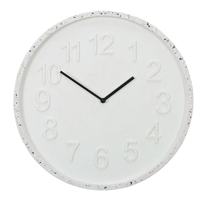 Terrence Terrazzo Clock 40cm White