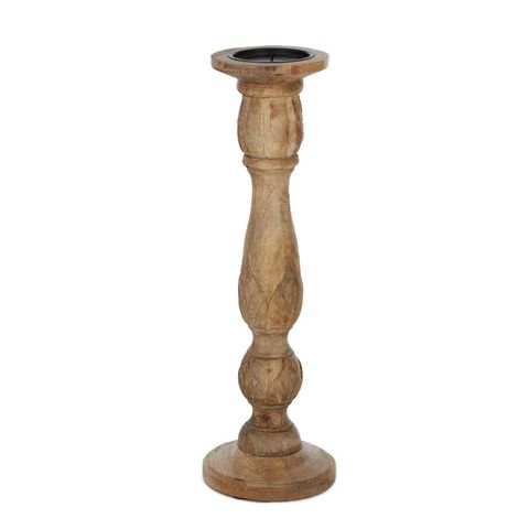 Naya Wood Candleholder 15x46cm