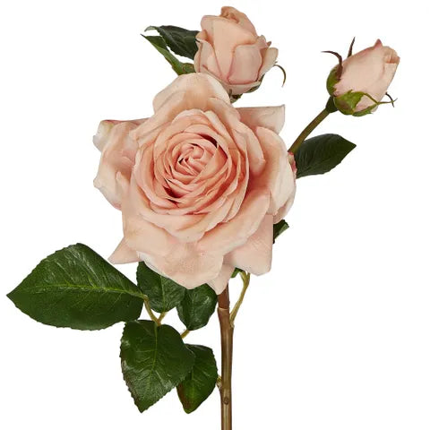 Olivia Blush Bud Real Touch Rose Stem 53cm