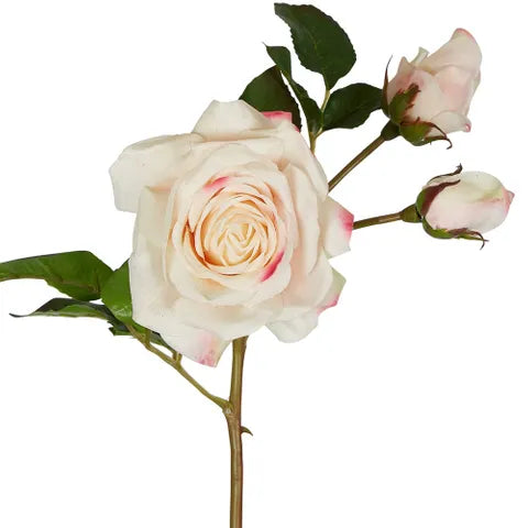 Olivia Soft Pink Bud Real Touch Rose Stem 53cm