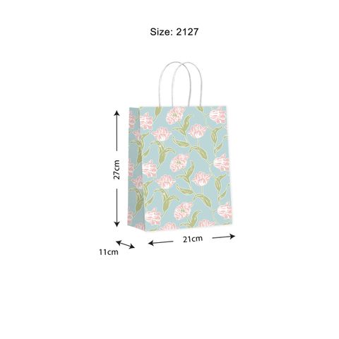 Gift Bag Tulip Blue 21x27cm